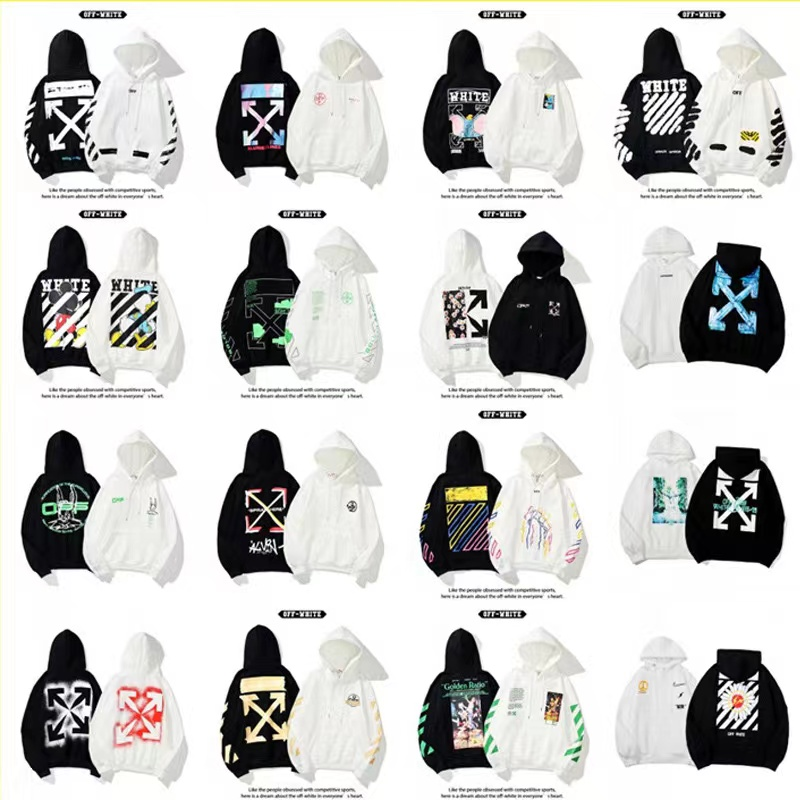 Oblique Stripe Printed Hoodie Sweater Couple Hoodie
