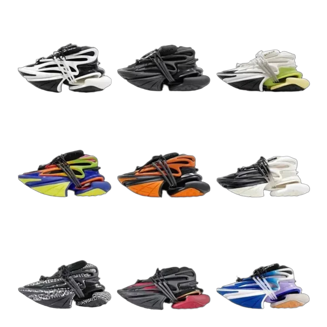 Designer Sneakers Black Lightweight Casual Shoes for Men and Women, Oversized Air Cushion Sole, Thick Bottom, Fashion Trainers in Red, Black, and White