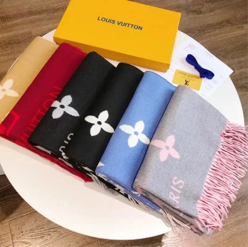 Scarf designer scarf Winter Luxury Scarf Fashion Sets Cashmere Scarf Winter Long Scarf Headband Fashion Printed Check Big Plaid Shawls Factory Store box is