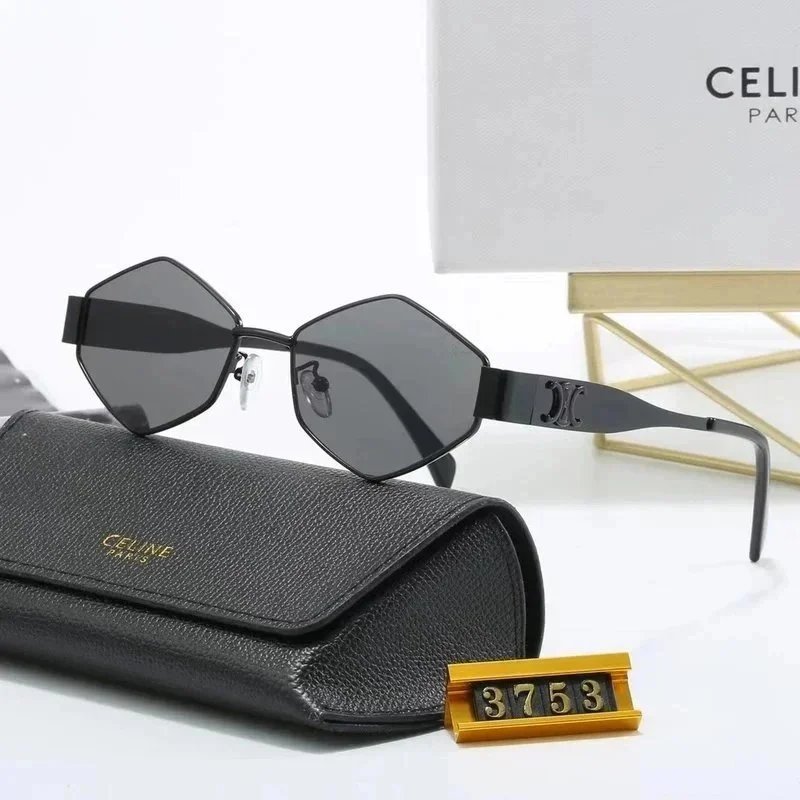 CL40236 Diamond-Cut Metal Designer Sunglasses with Original Case