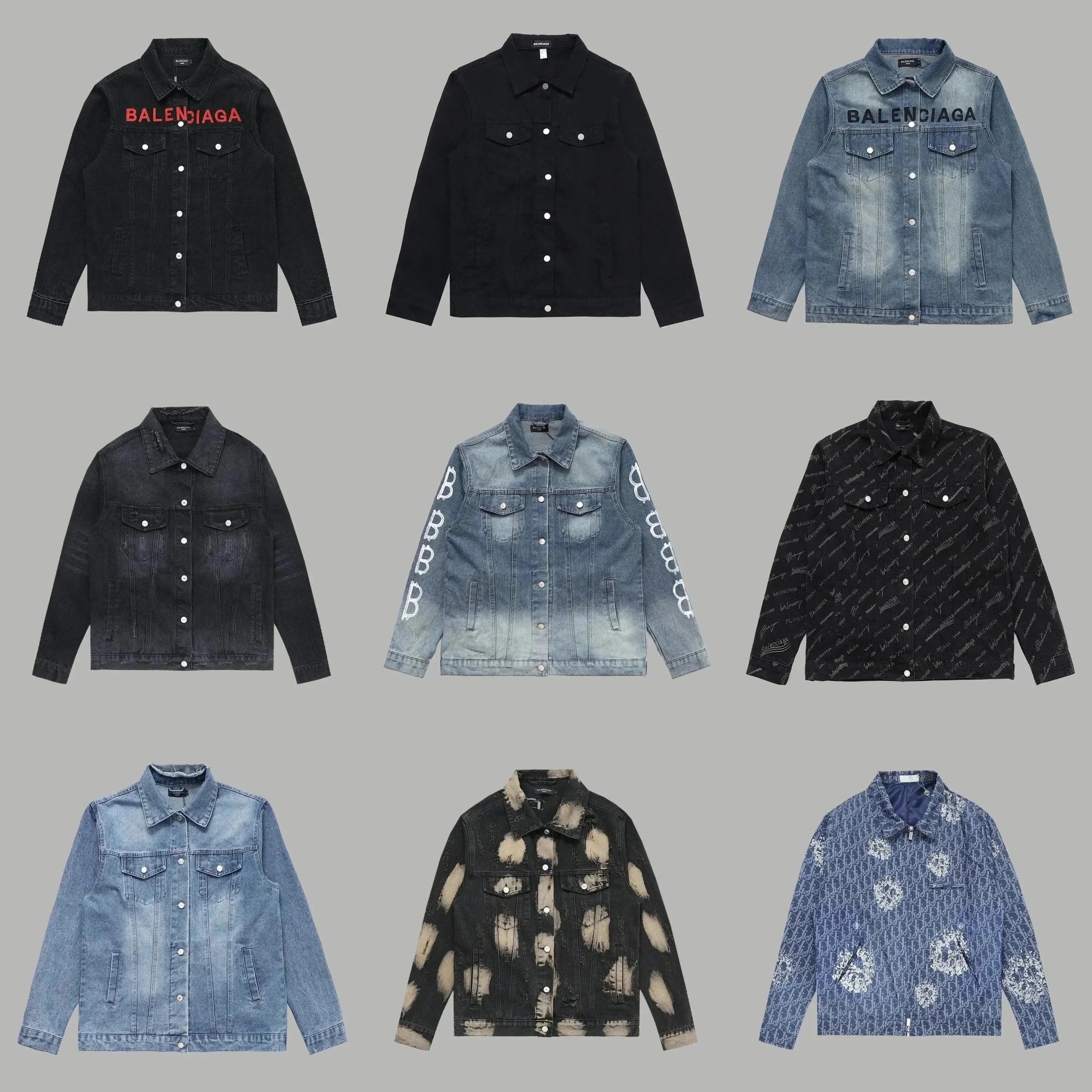 Diamond-studded Denim Jacket: Loose Casual Patchwork Jacket for Men and Women