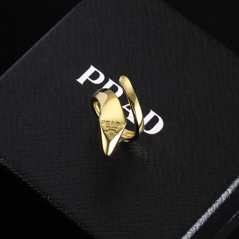Letter Snake-shaped Opening Adjustable Personality Design Ring Ring Male