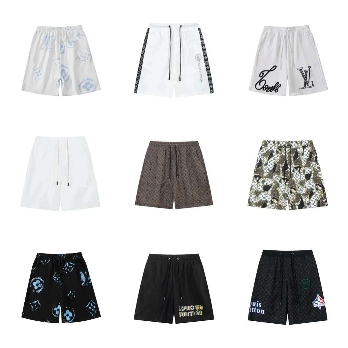Mens Summer Parisian Designer Luxury Beach Shorts, Quick-drying Breathable Printed LOGO Casual Shorts