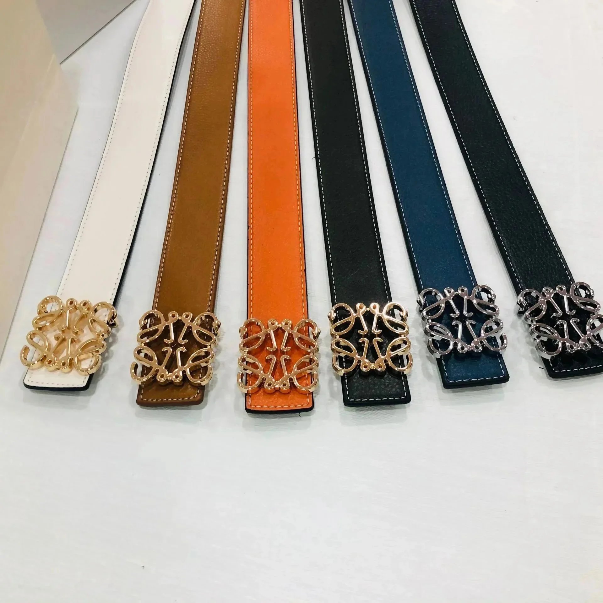 Authentic Loe Reversible Anagram Belt Size 85