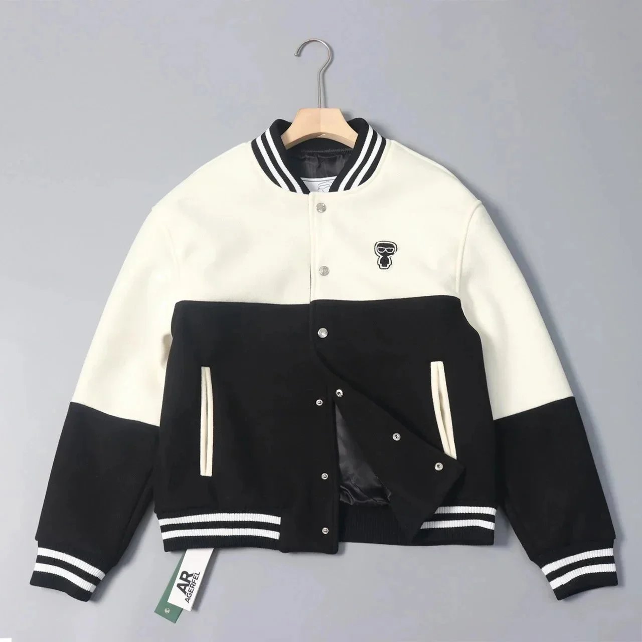 Autumn Winter Baseball Bomber Jacket Loose Streetwear Coat for Men
