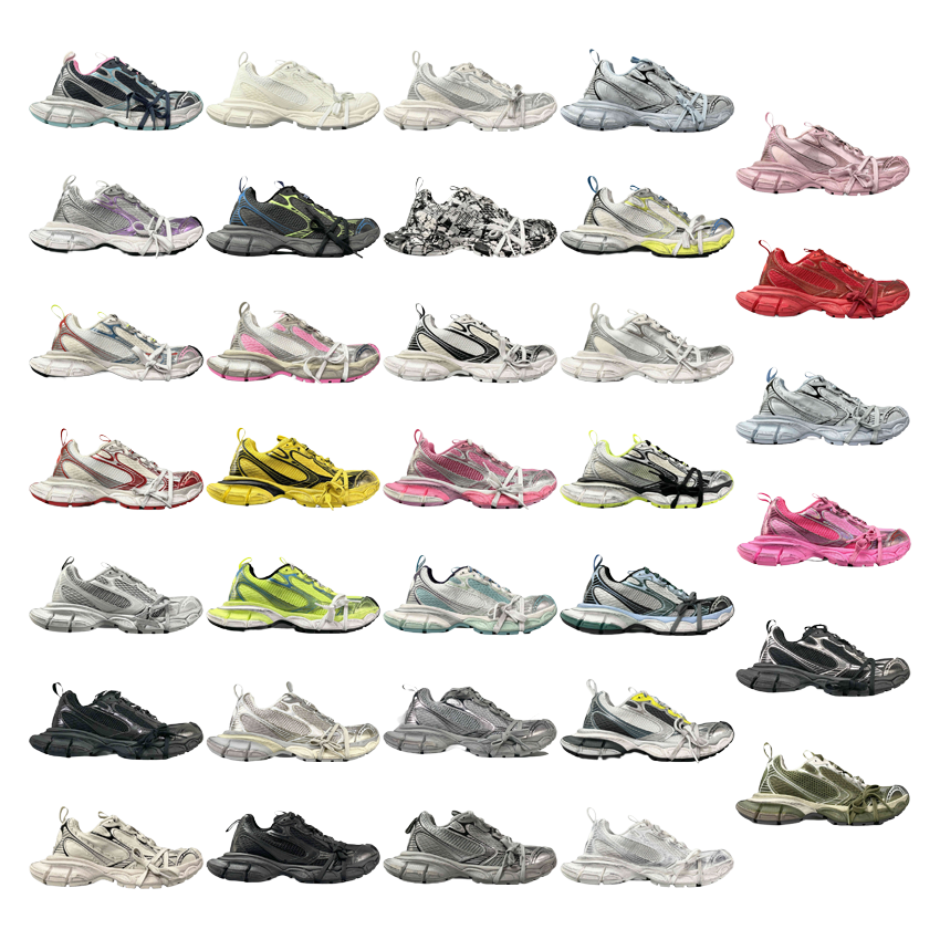 Designer Balensiaga Shoes Track Triple S Men Women Platform Sneakers Clear Sole Black White Grey Red Pink Royal Neon Mens Trainers Womens Tennis Casual Sho