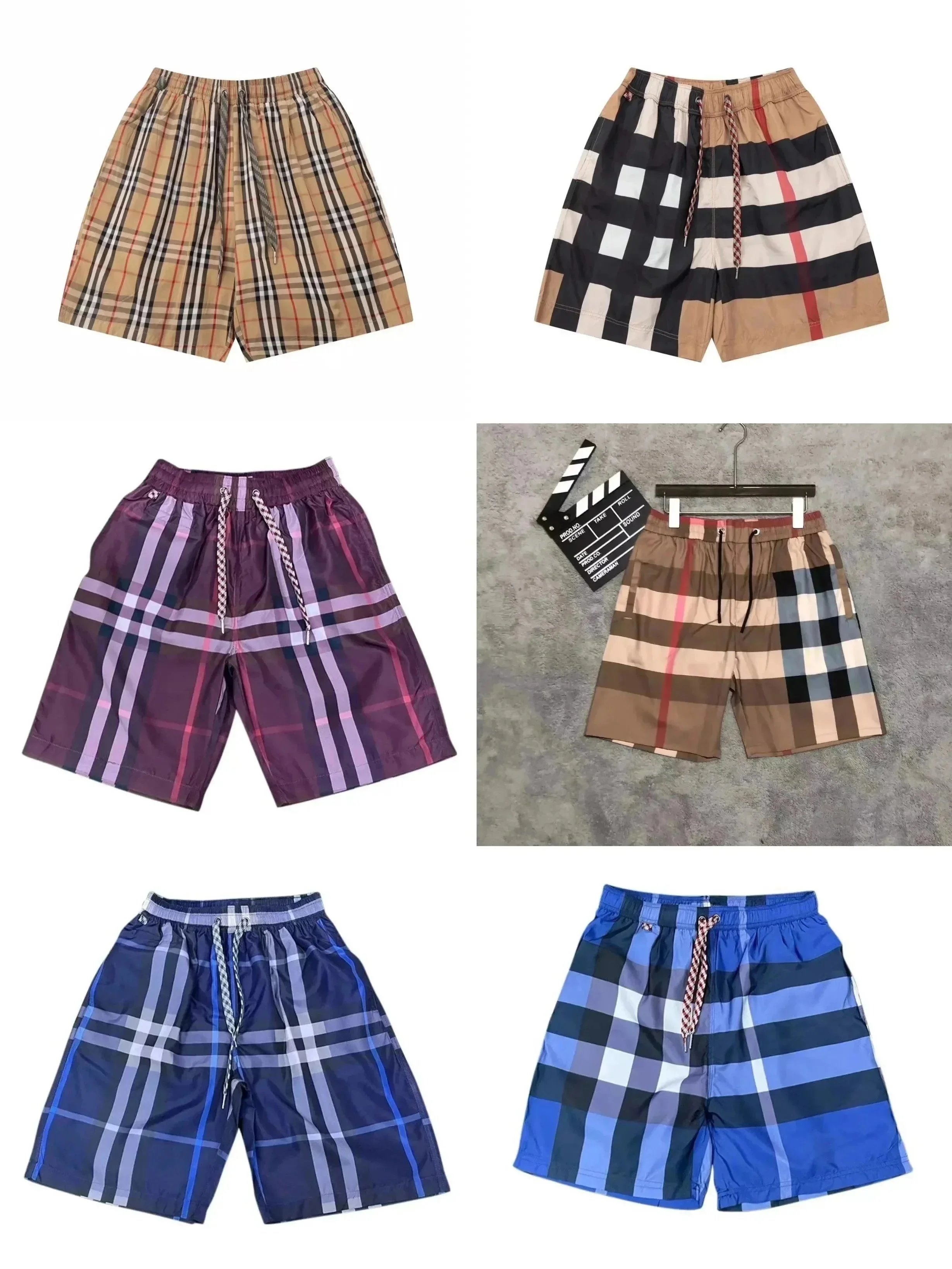 Burrerys Mens Shorts 2023 Summer New Womens Mens Casual Sports Shorts Loose Basketball Shorts Cotton Luxury Mens Beach Pants