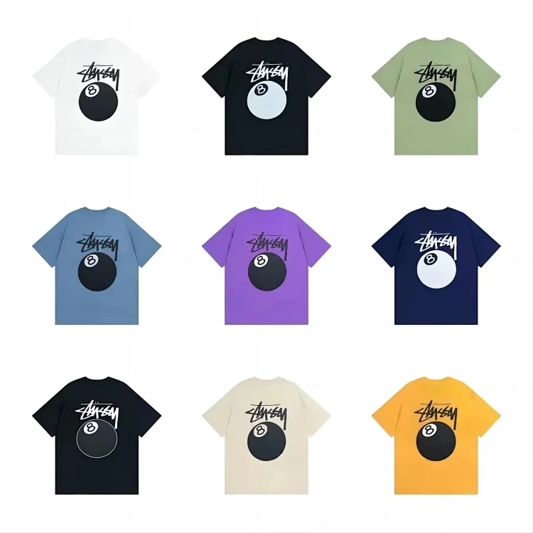 Stussy 8 Ball Tee Pigment Dyed 7colors Size S-XXL