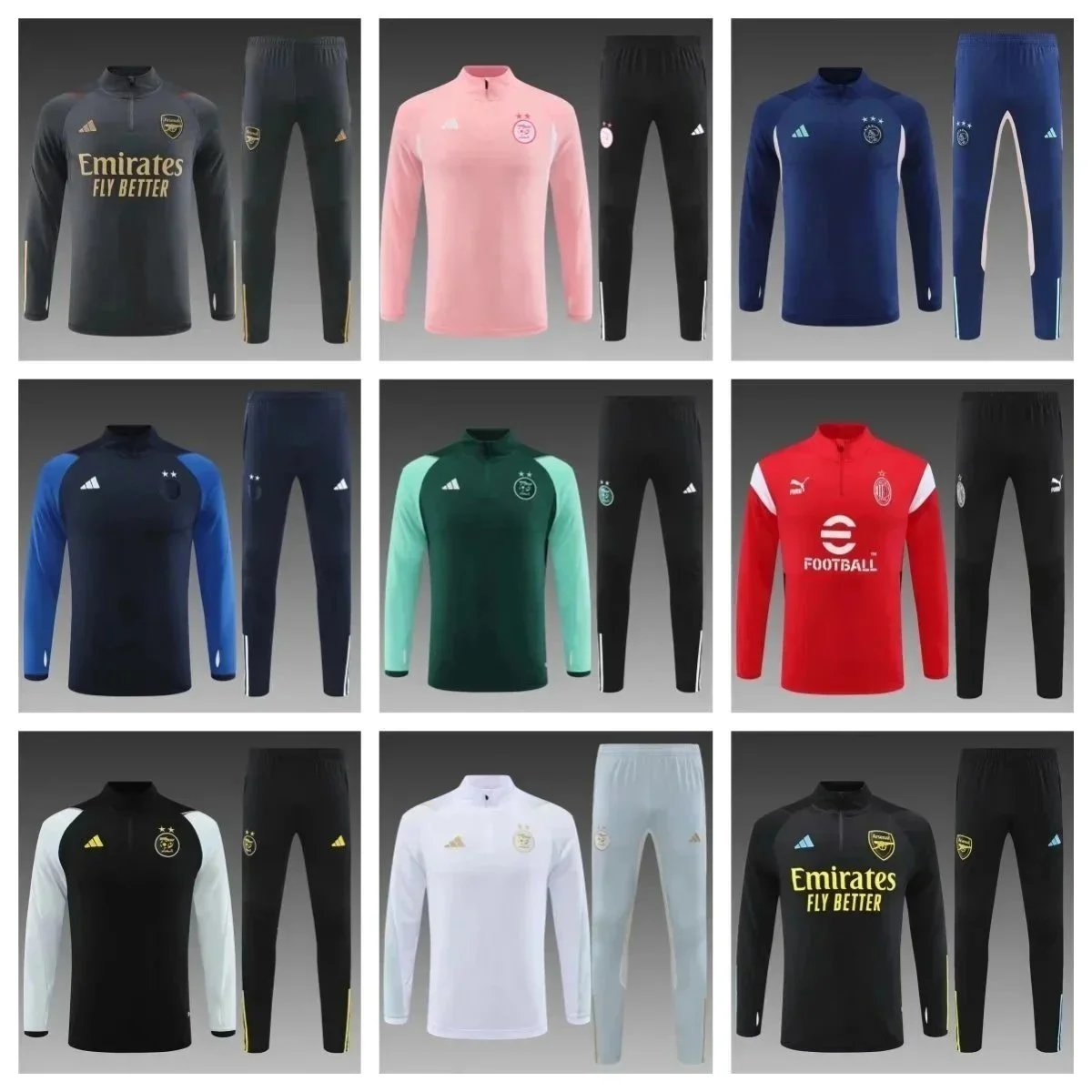 Classic men's sports long-sleeved tracksuit-015