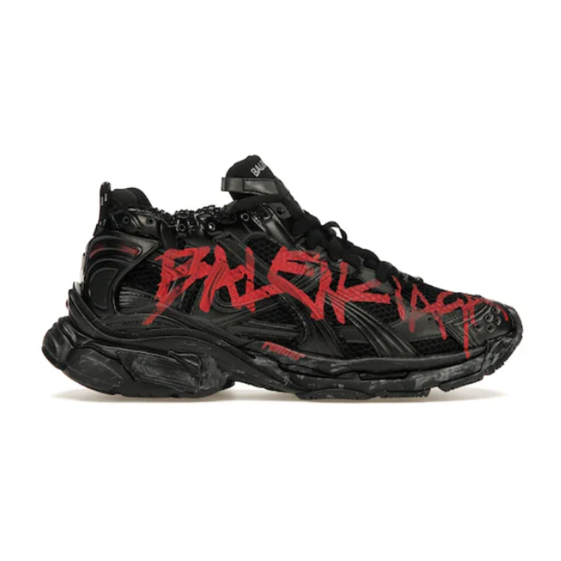 OK   Runner Graffiti Black Red Fashion sneakers