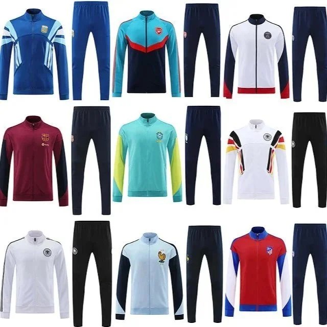 2023 Ivory Coast Morocco Ghana Senegal Running Tracksuits Sets Men Outdoor Football Suits Home Kits Jackets Sportswear Hiking Soccer Training Suit Survetem