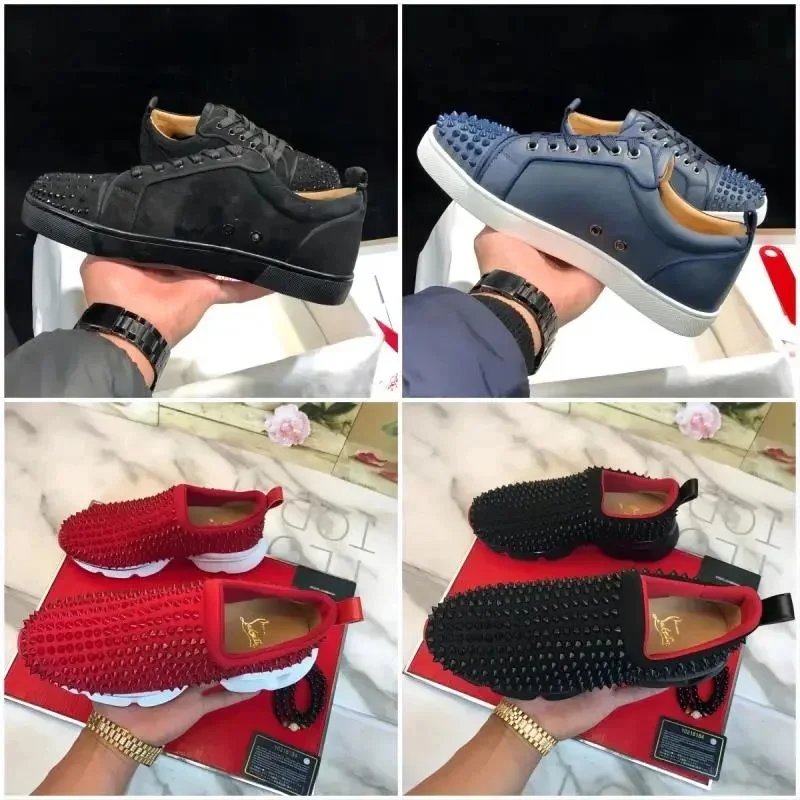 Red & White Low-Top Leather Fashion Sneakers: Versatile Casual Shoes for Men and Women