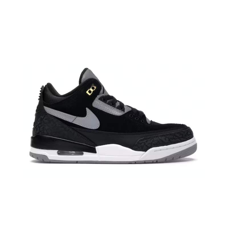 PB   3 Retro Tinker Black Cement Gold Casual sneakers