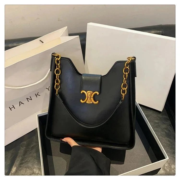 High-grade shoulder underarm chain texture women's bag
