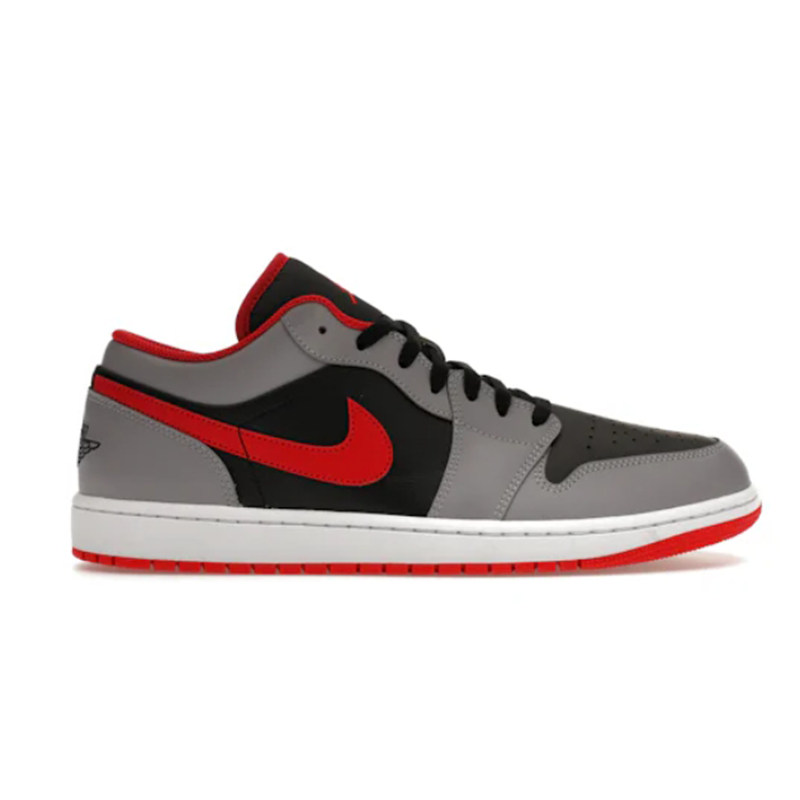 1 Low Black Light Smoke Grey Gym Red Fashion sneakers