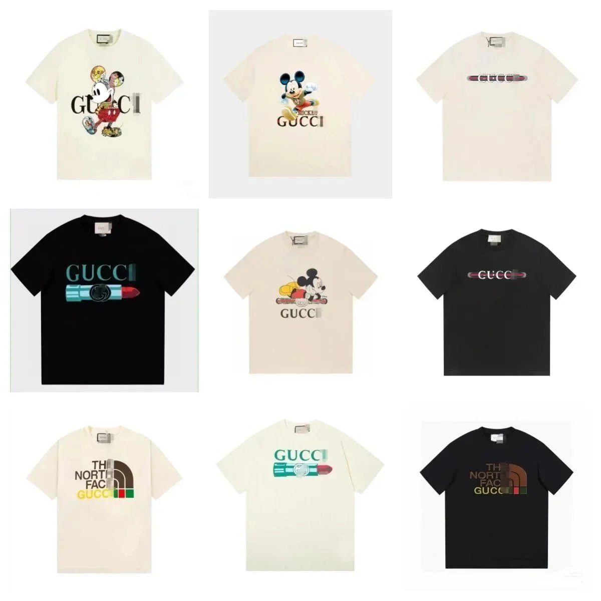 Gucci Disney x Gucci Print Cotton Oversize Beige White T-shirt