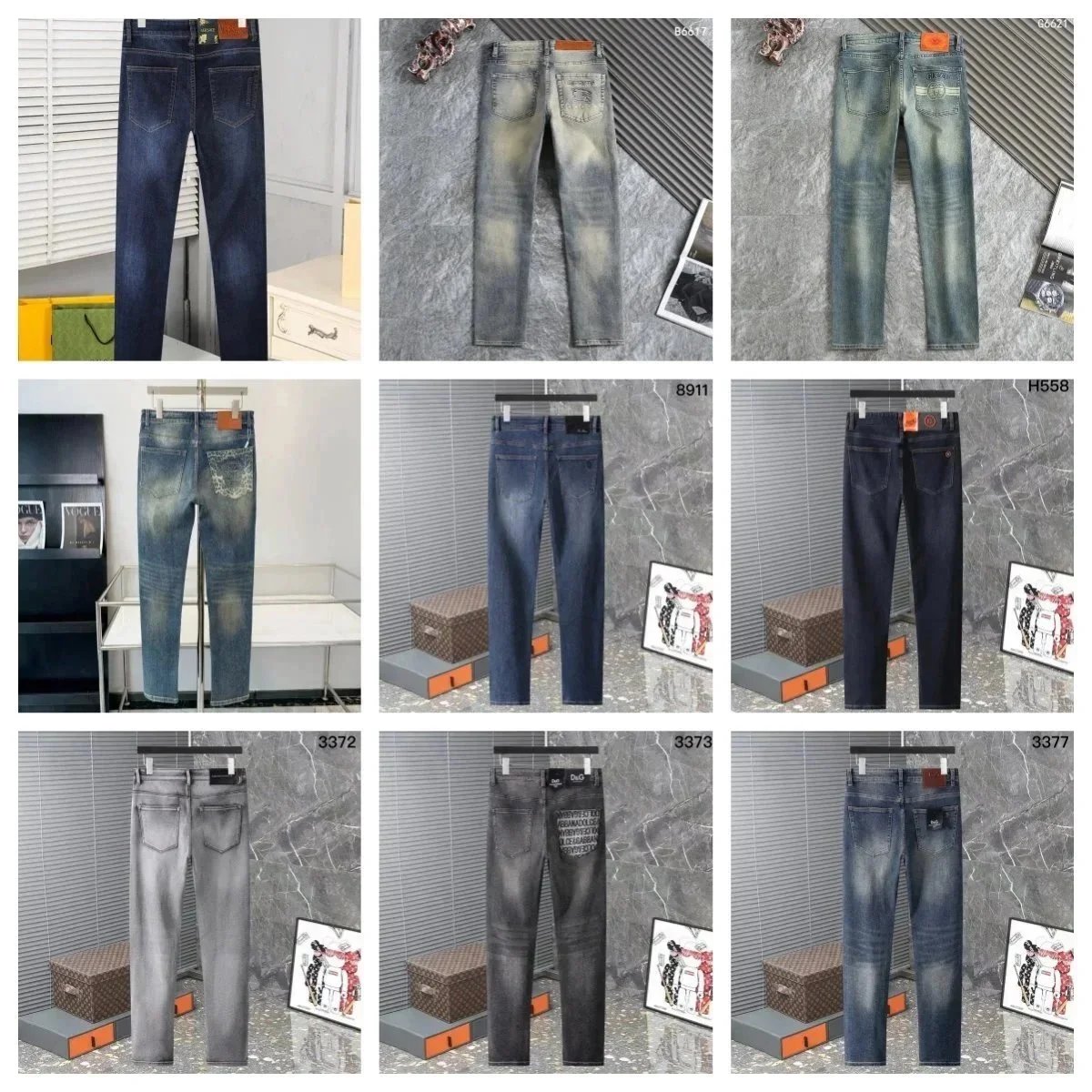 Men's Designer Skinny Jeans - Ripped, Slim Fit, Stacked, Vintage Wash