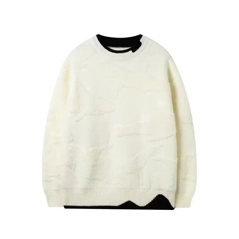 Solid Color Round Neck Pullovers | Mens' Fall Winter Casual Sweaters