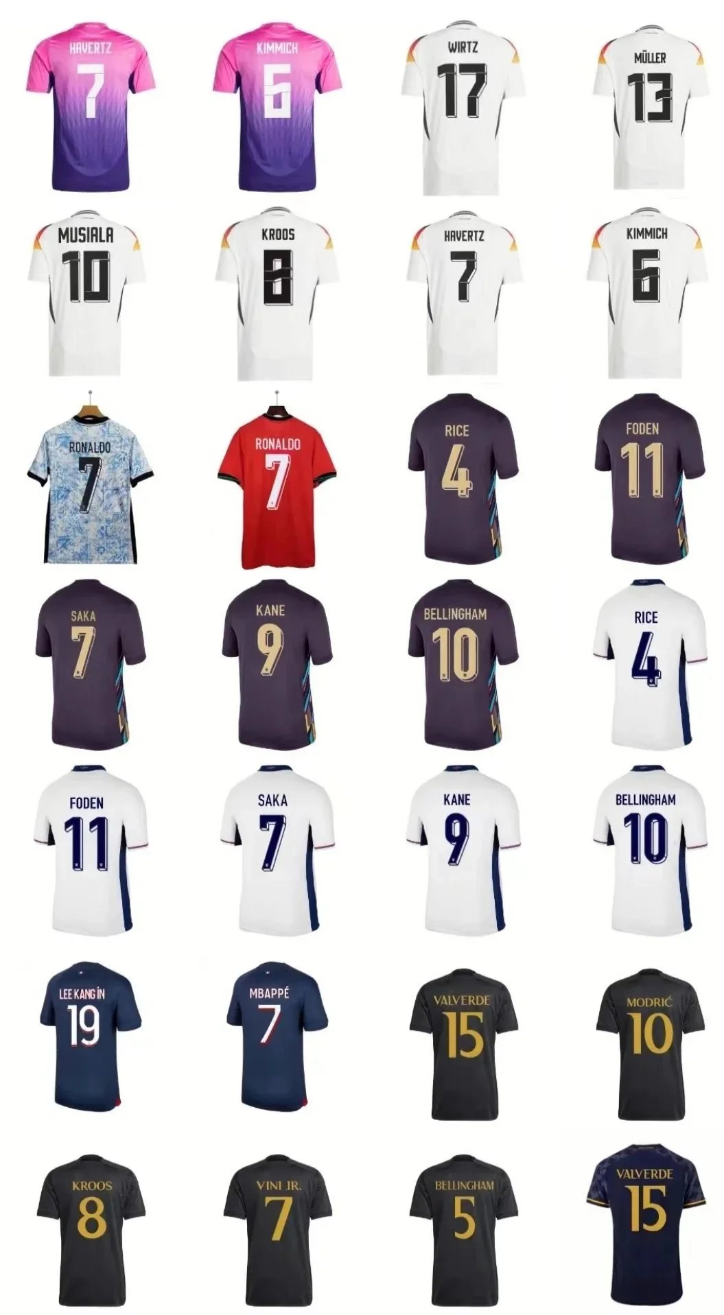 ENGLAND 2024 Football Shirt Soccer Jerseys, BELLINGHAM SAKA KANE MAINOO BOWEN STONES RICE FODEN PICKFORD PALMER, Football Kit Yoga Kids Men Women Baby Set 