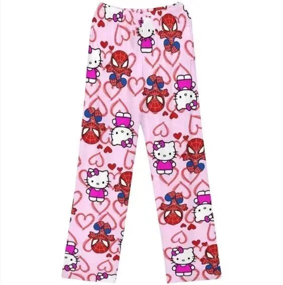 Anime Pajamas for Women Men Cartoon Unisex Couple All Over Print Bottoms Sleep Pajama Pants Birthday Gifts