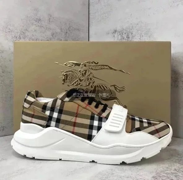 Burberry Men's Vintage Check Canvas Low-Top Sneakers