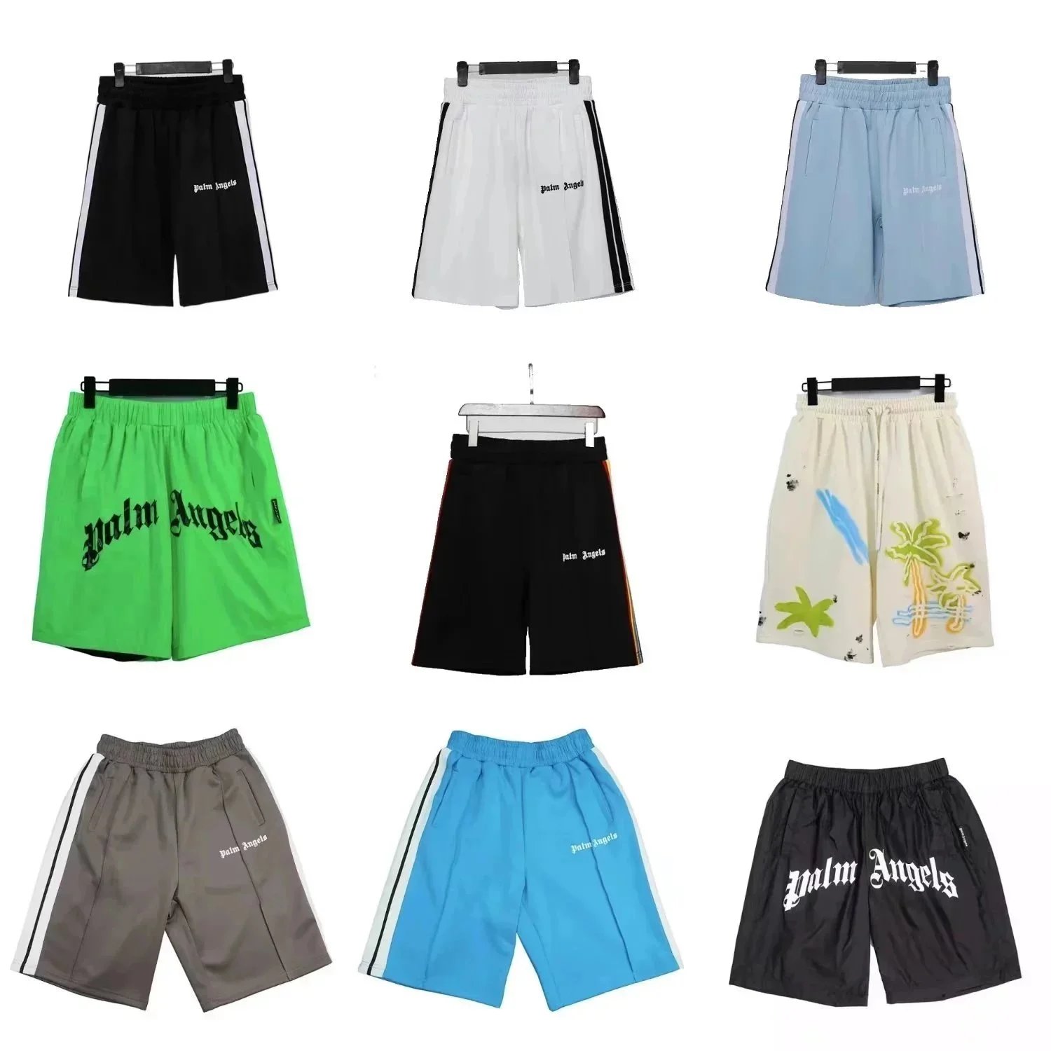 Mens & Womens Casual Loose Printed Cotton Stripe Beach Shorts