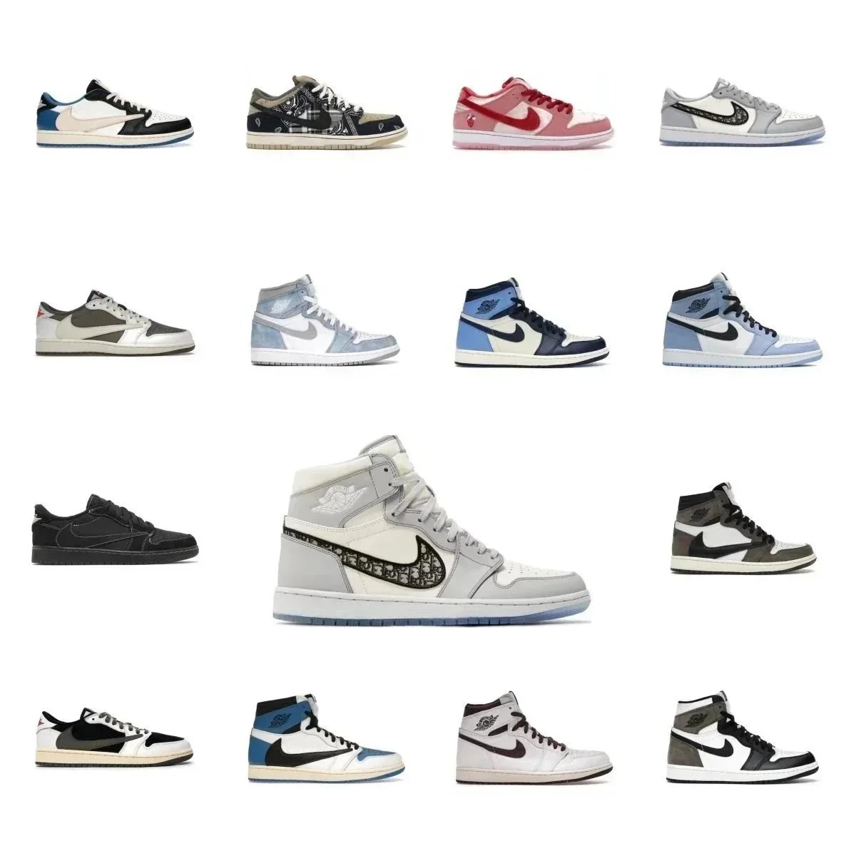 Nike Wmns Air Jordan 1 Mid AJ1 Women Kid Classic Casual Shoes Sneakers Pick 1-036