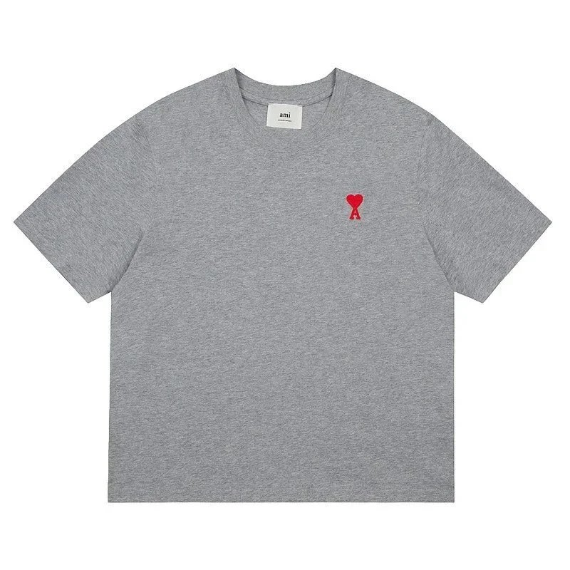 Big Heart Short Sleeve T-Shirt Heather Grey