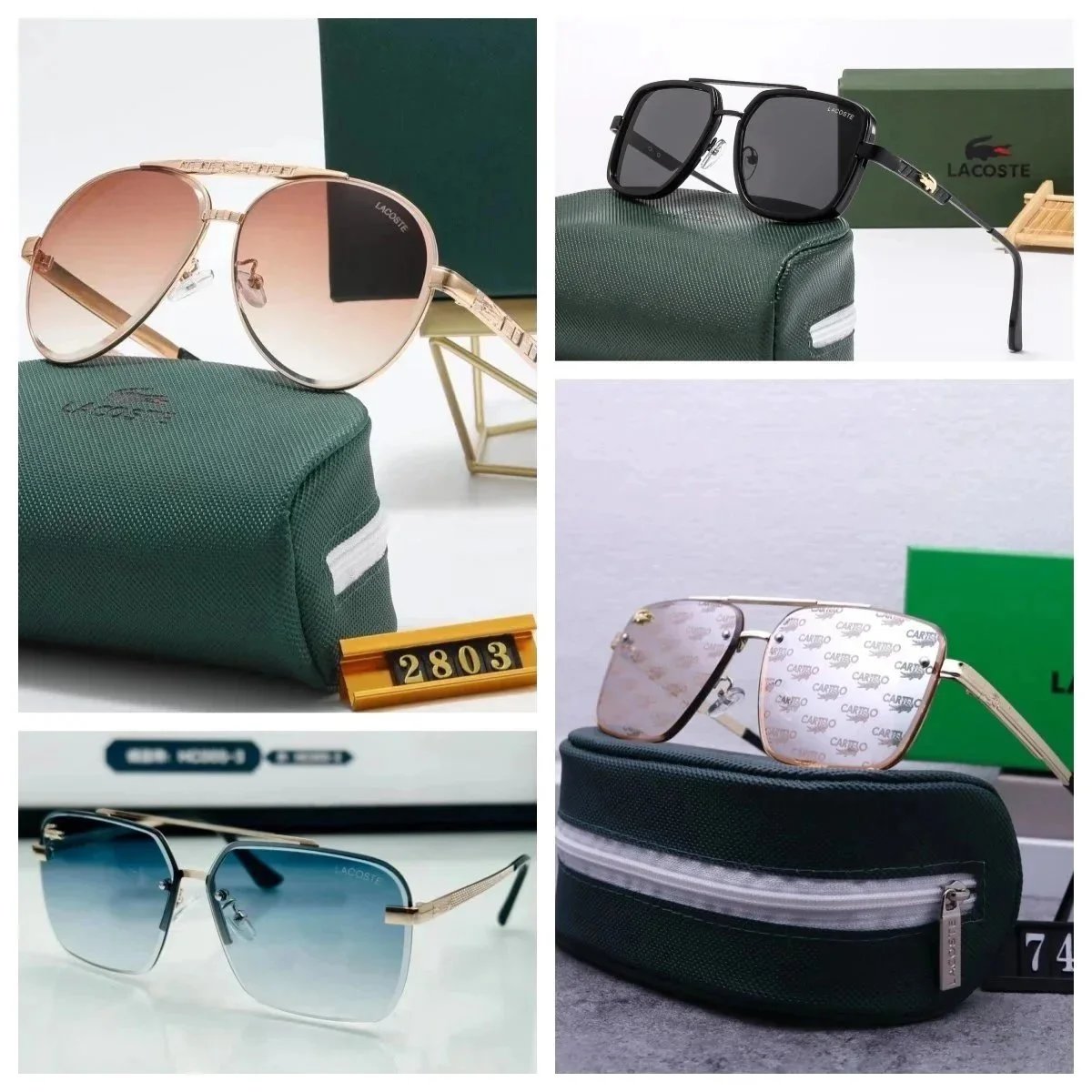 Lacoste L177S Sunglasses Gold Havana 714 Authentic 57mm