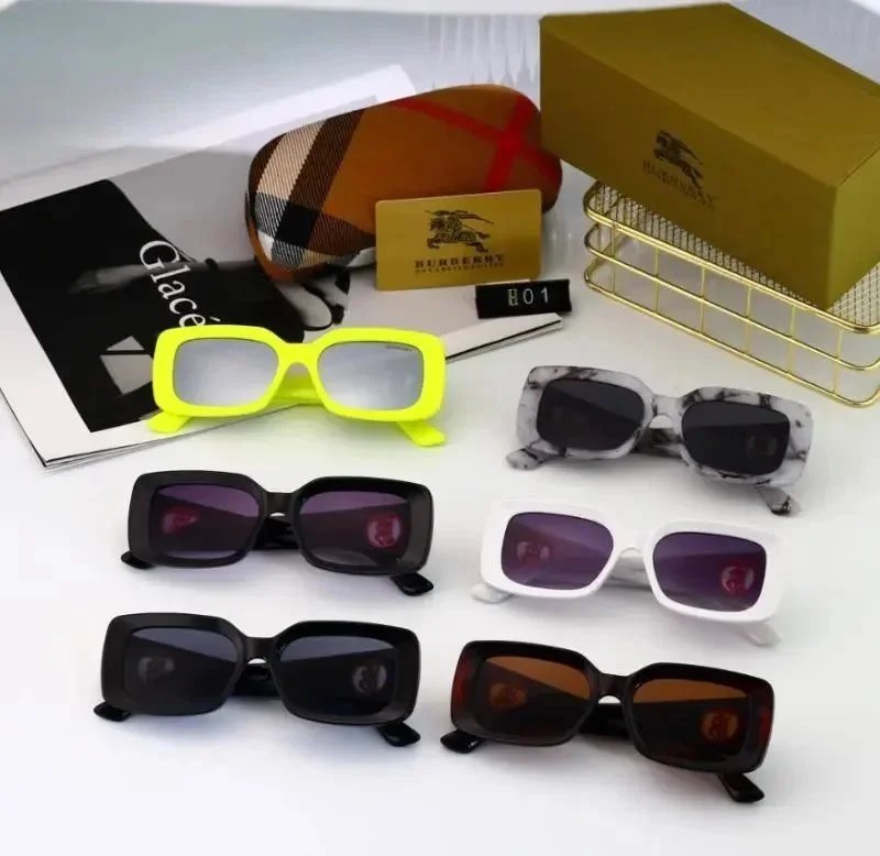 Unisex Designer Summer Sunglasses: Full-Frame Rectangle Sunnies, 6 Colors