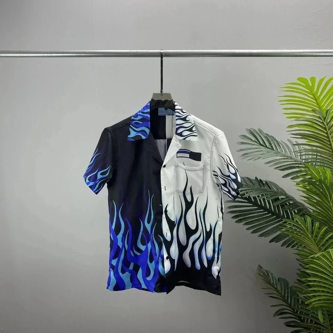 Round Collar T-Shirt: High-Grade Cotton Printed Short Sleeve Tee - Black & White - M to XXXL