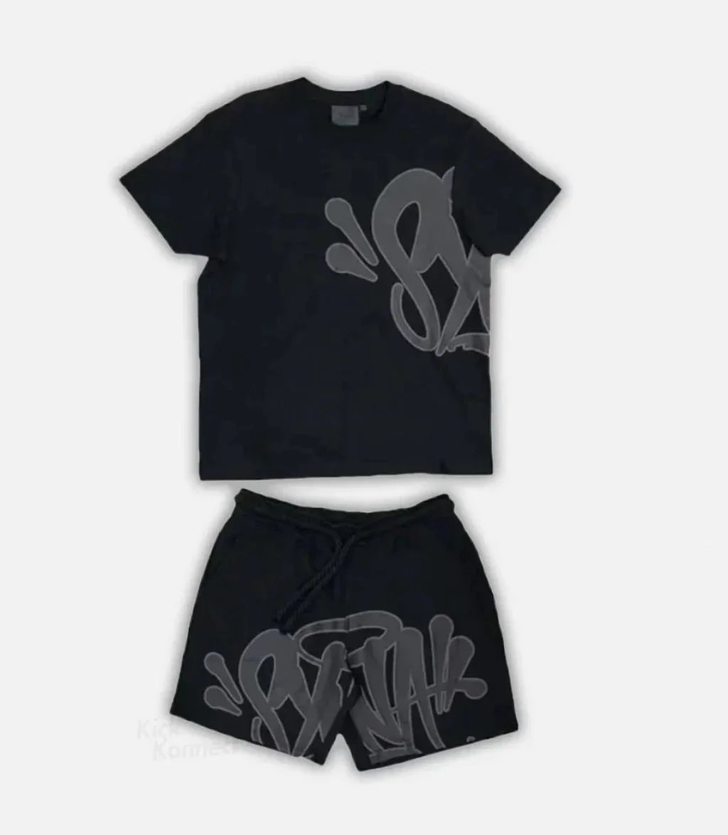 Syna World Track Suit Men's Tracksuits Synaworld Y2K Suit Tracksuit Mens Hip Hop Letter Print Syna T Shirt Shorts Two Piece Set Clothing Men Women Sports S