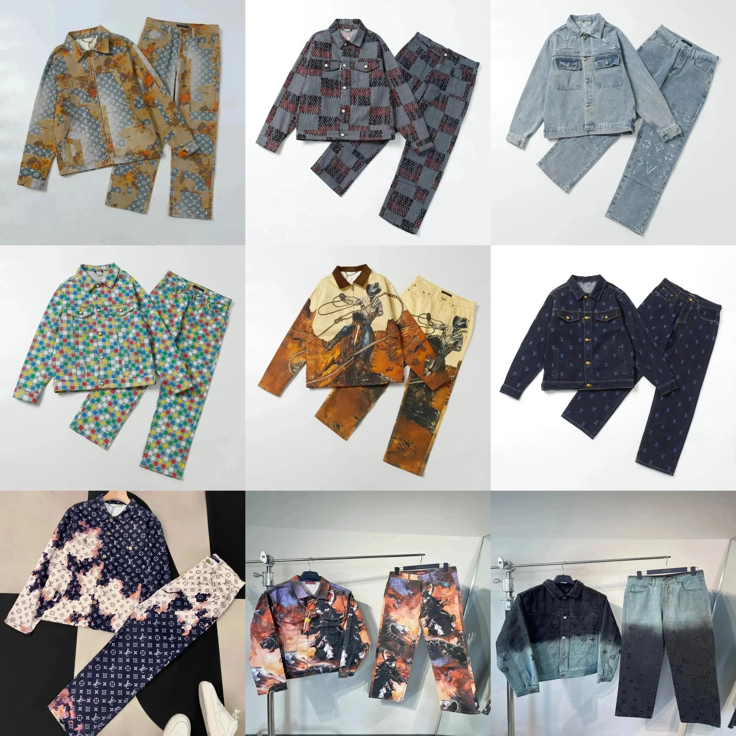 Fashion high quality jacket jeans suit -0136