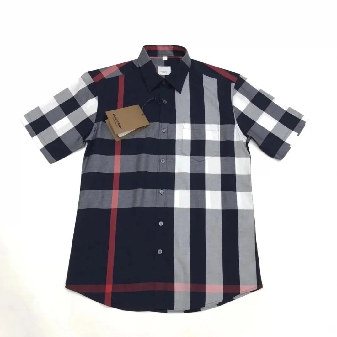BURBERRY Summerton short sleeve shirt Men Tg. M 8079592 A1960 Blue