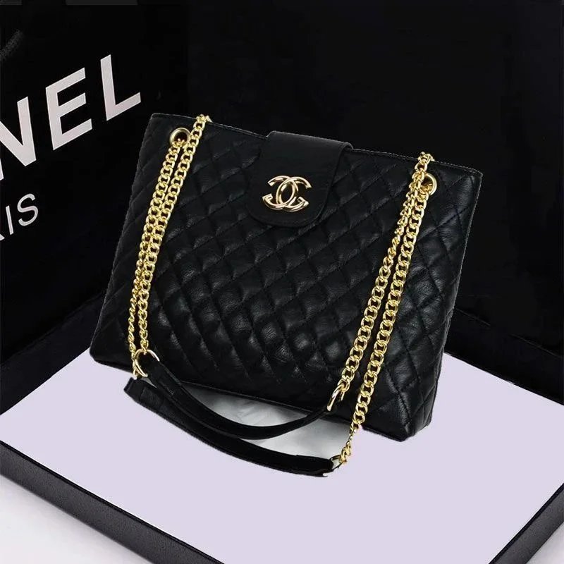 Tide small fragrant style diamond lattice chain bag soft leather texture shoulder messenger bag