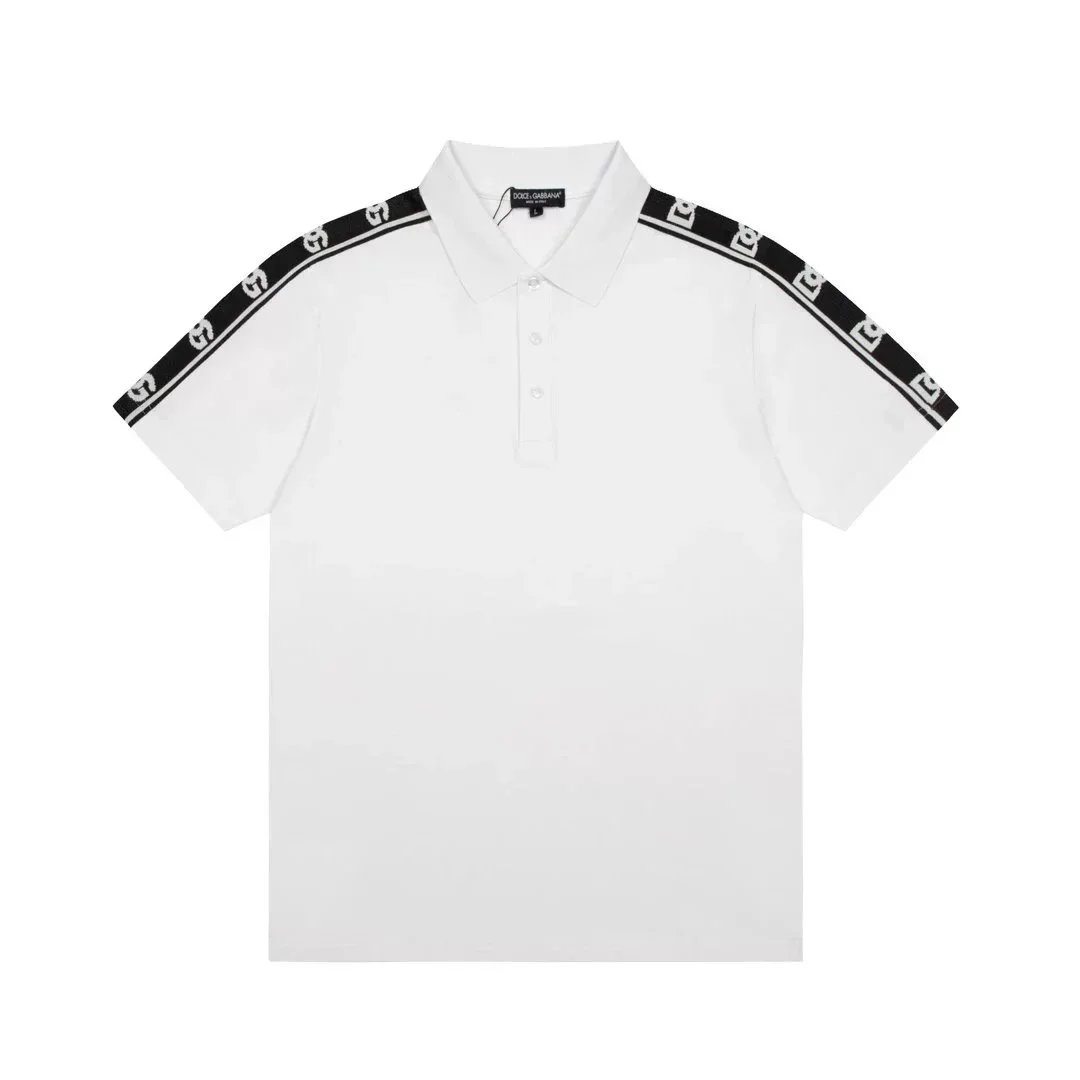 HUGO BOSS Men's Stretch Mercerised Logo Tape Details Polo Shirt White