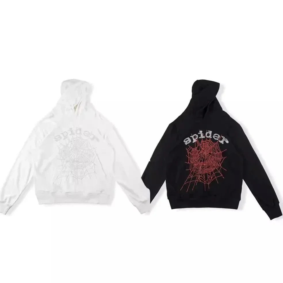 Men's Hoodies Sweatshirts Mens Hoodies Sweatshirts Spider Pullover Designer Red Hoodie 555 Angel Hoodies Men Shoe Printing Web Sweatshirts Designer Black H