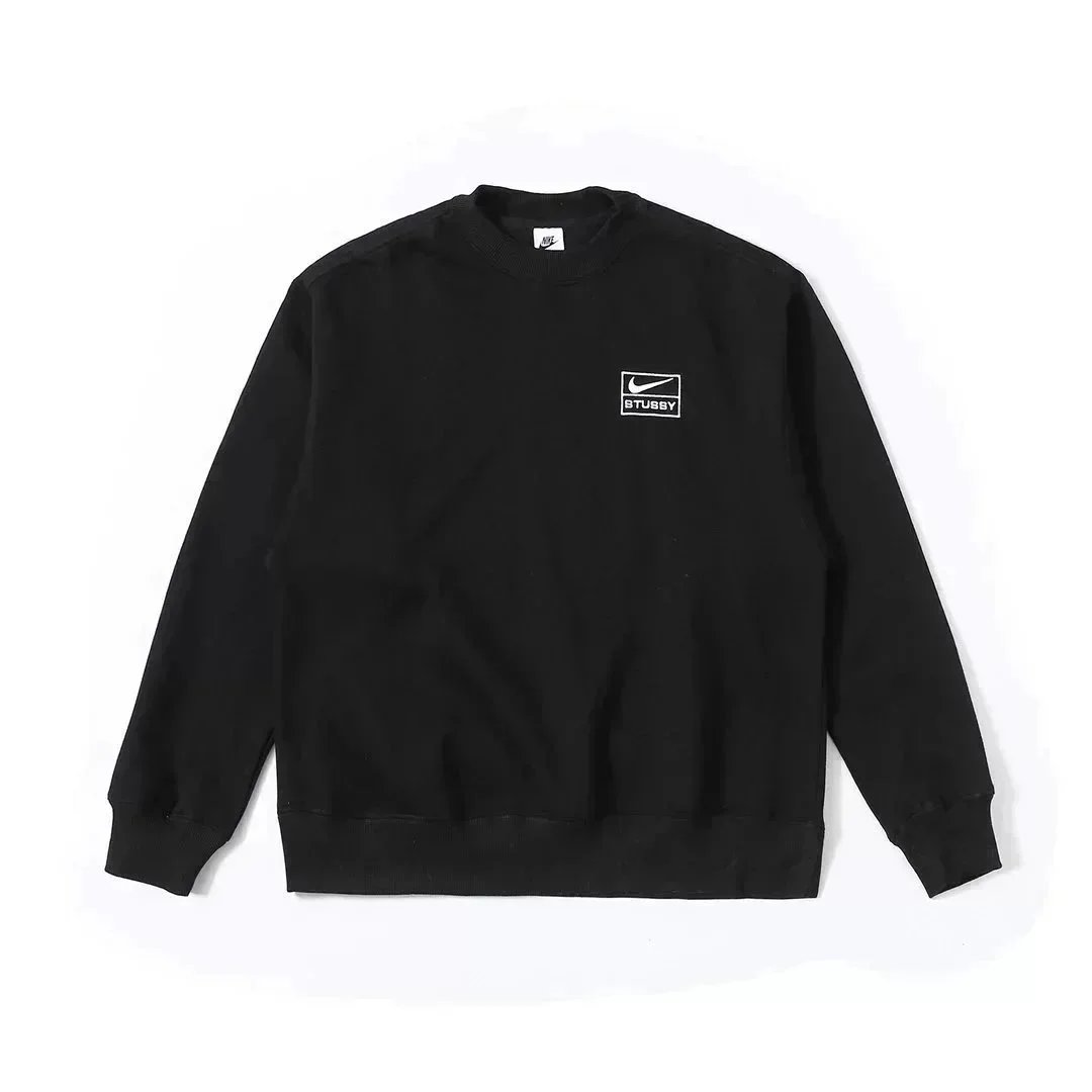 Nike x Stussy Wash Crew Fleece - Black (SS23) Size Medium Brand New w Tags