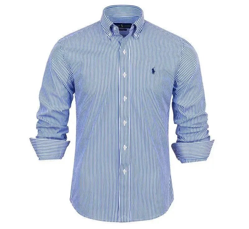 Polo Ralph Lauren Slim fit vrijetijdsoverhemd met streepmotief in marineblauw