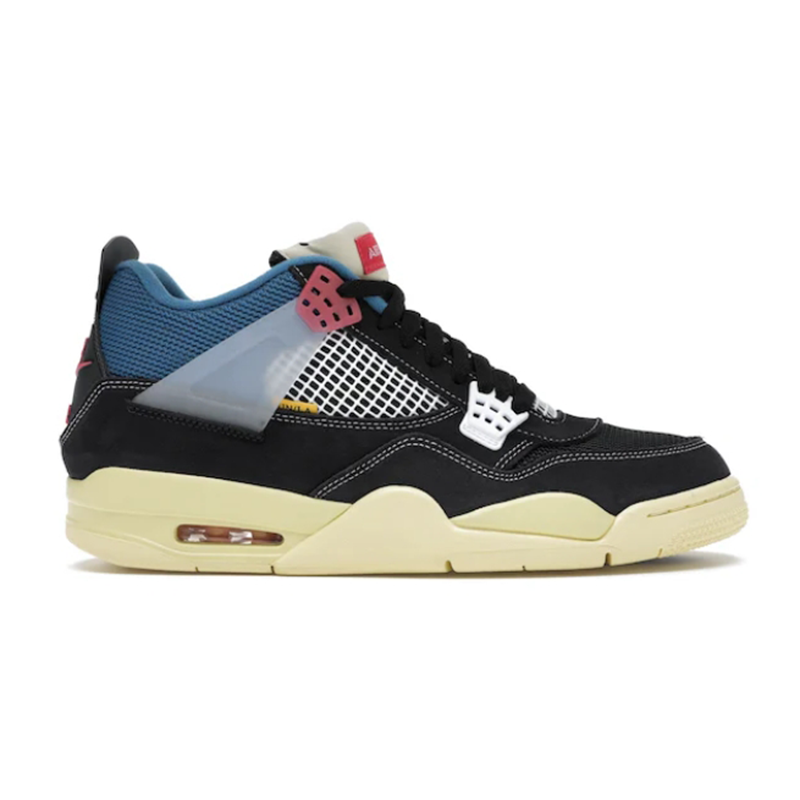 NIKE AIR JORDAN IV 4 RETRO SP UNION LA OFF NOIR BLACK CEMENT MILITARY BLUE