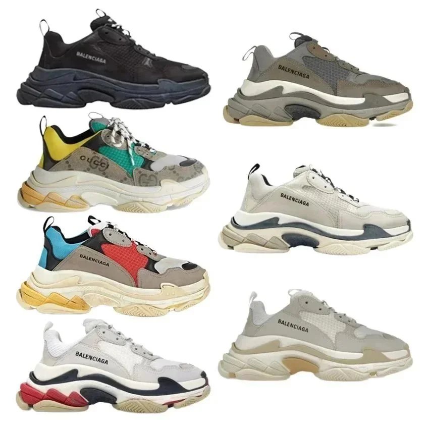 Paris triple-s platform sneaker men women fashion shoes beige green yellow gym red blue triple white black pink grey mens casual