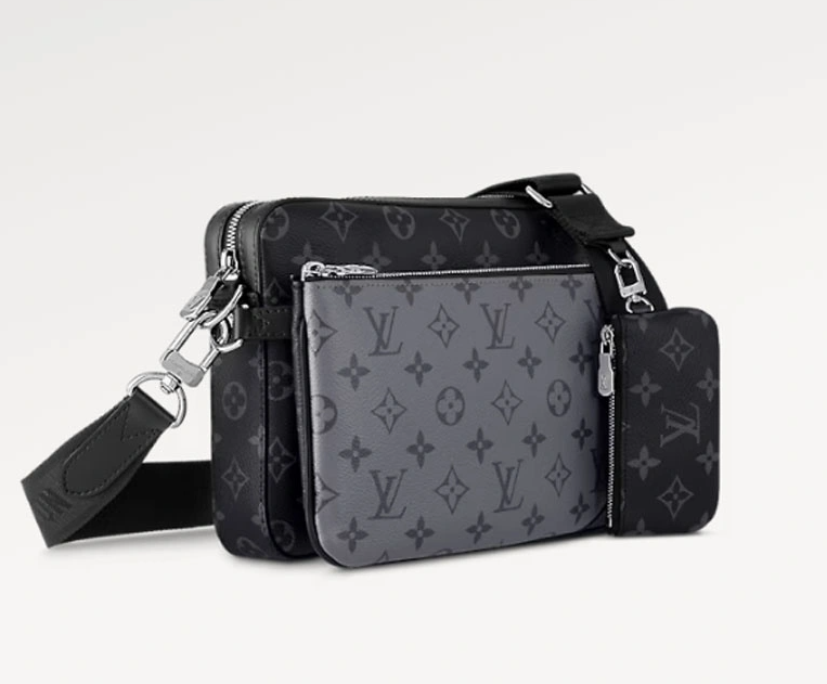 Louis Vuitton LV Men Trio Messenger Bag Monogram Eclipse Canvas
