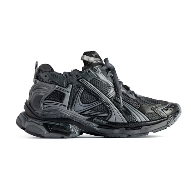 Balenciaga - Runner Mesh & Nylon Dark Grey / Black Low Top Sneakers