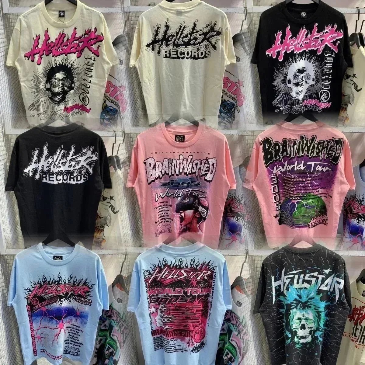 Men's T-shirts 2023 Hellstar Sleeve Tee Men Women High Quality Streetwear Hip Hop Fashion T Shirt Hell Star Short 020 JG