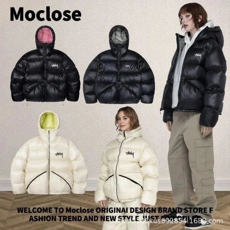 Moclose American Street Fall Winter Outdoor Loose Warm Solid Color Men's and Women's Down Bread Suit Couple JacketMoclose American Street Fall/Winter Outdo