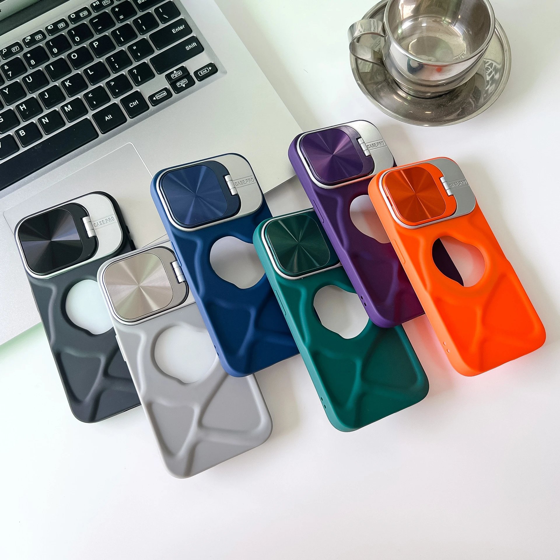 纯色护盖支架磁吸漏标iPhone15pro手机壳简约苹果13TPU保护套11男