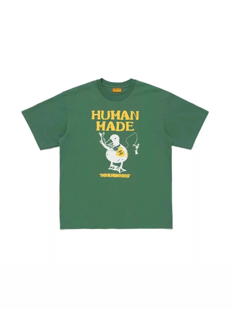 夏季潮牌Human made鸭子图案logo短袖T恤半袖宽松男女款情侣款