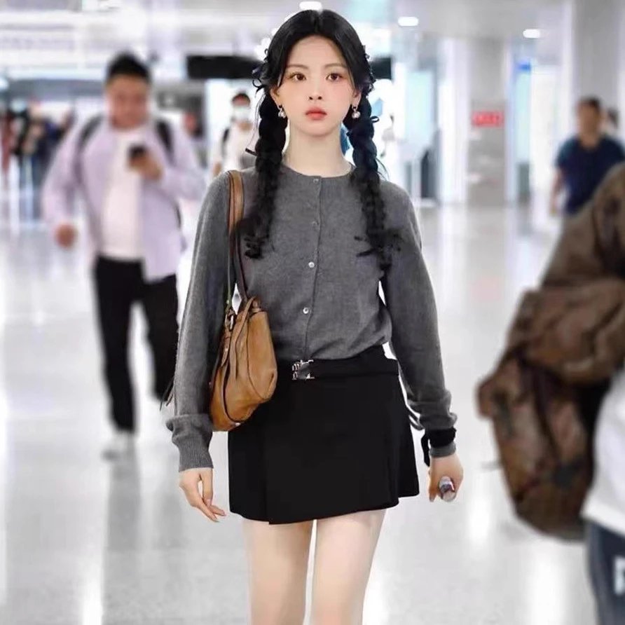 本MIU缪家针织衫开衫女上衣毛衣打底衫内搭早秋外套