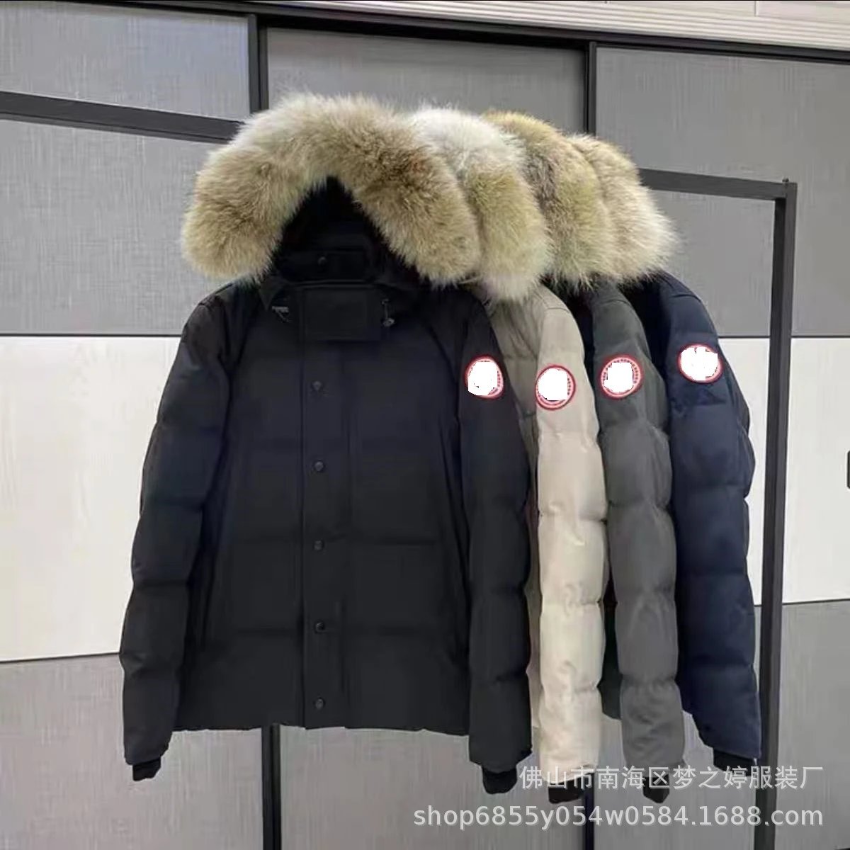 高端鹅家29口袋男女派克加厚立领情侣连帽保暖防风外套棉服潮
