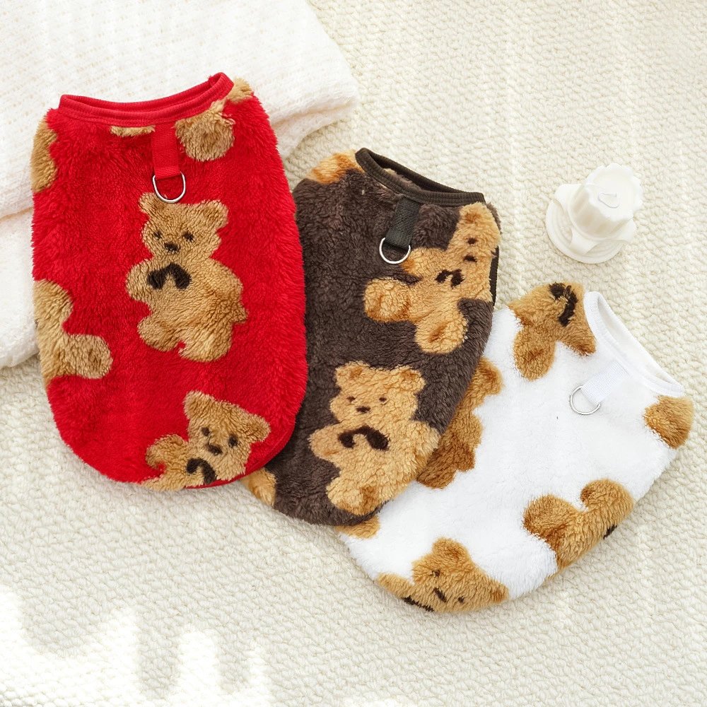 新款宠物狗毛绒猫咪大狗通用秋冬毛绒保暖狗狗衣服猫用品